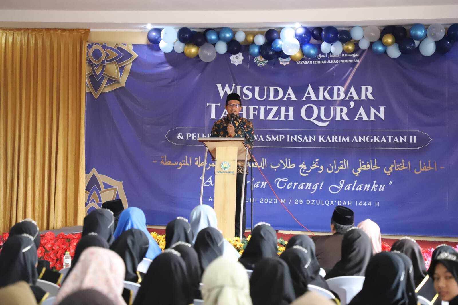 Wakil Bupati Garut Hadiri Acara Wisuda Tahfizh SMP Insan Karim QBS